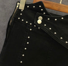 Load image into Gallery viewer, High Waist Beaded Ankle Length Jeans