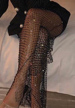 Load image into Gallery viewer, Diamonte Fishnet Wide Leg Trousers