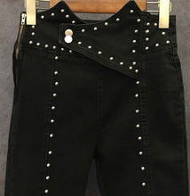 Load image into Gallery viewer, High Waist Beaded Ankle Length Jeans