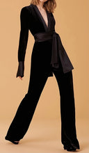 Load image into Gallery viewer, Lanni Velvet V Neck Jumpsuit
