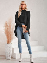 Load image into Gallery viewer, Zara Long Puff Sleeve High-Low Blouse