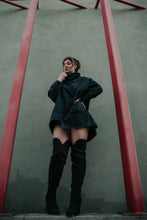 Load image into Gallery viewer, Raya Reon Turtleneck Loose Denim Sweatshirt