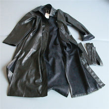 Load image into Gallery viewer, Storie Long PU Leather Trench Coat