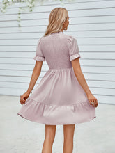 Load image into Gallery viewer, Gigi Smocked Short Flounce Sleeve Dress