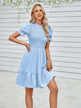 Load image into Gallery viewer, Gigi Smocked Short Flounce Sleeve Dress