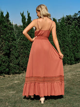 Load image into Gallery viewer, Isla Spaghetti Strap Smocked Waist Spliced Lace Dress