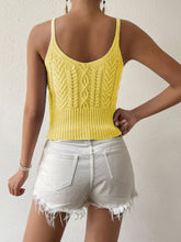 Load image into Gallery viewer, Cambria Scoop Neck Mixed Knit Cami