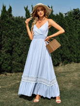 Load image into Gallery viewer, Isla Spaghetti Strap Smocked Waist Spliced Lace Dress