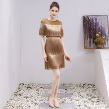 Load image into Gallery viewer, Umber Fringe Dress