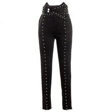 Load image into Gallery viewer, High Waist Beaded Ankle Length Jeans