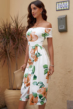 Load image into Gallery viewer, Zaynab Printed Off-Shoulder Split Dress