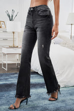 Load image into Gallery viewer, Amiya Frayed Hem Flare Leg Jeans