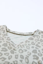 Load image into Gallery viewer, Libra Leopard V-Neck Top and Drawstring Joggers Lounge Set