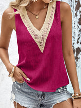 Load image into Gallery viewer, Elaia Textured V-Neck Tank Top