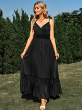 Load image into Gallery viewer, Isla Spaghetti Strap Smocked Waist Spliced Lace Dress