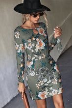 Load image into Gallery viewer, Angel Floral Cutout Tie Cuff Mini Dress