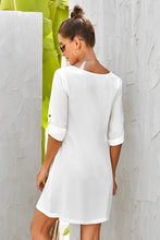 Load image into Gallery viewer, Destiny Buttoned V-Neck Dress