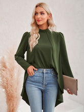 Load image into Gallery viewer, Zara Long Puff Sleeve High-Low Blouse