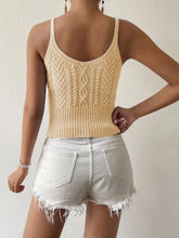 Load image into Gallery viewer, Cambria Scoop Neck Mixed Knit Cami