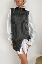 Load image into Gallery viewer, Arya Slit Hem Sweater Vest Dress