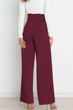 Load image into Gallery viewer, Micaela Tie Front Paperbag Wide Leg Pants