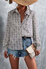 Load image into Gallery viewer, Maia Printed Button Down Long Sleeve Shirt