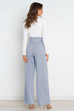 Load image into Gallery viewer, Micaela Tie Front Paperbag Wide Leg Pants