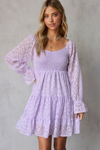 Load image into Gallery viewer, Libby Leopard Applique Flounce Sleeve Smocked Tiered Dress