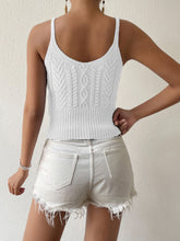 Load image into Gallery viewer, Cambria Scoop Neck Mixed Knit Cami