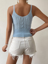 Load image into Gallery viewer, Cambria Scoop Neck Mixed Knit Cami
