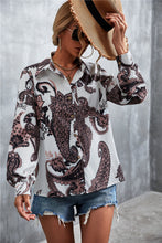 Load image into Gallery viewer, Maia Printed Button Down Long Sleeve Shirt