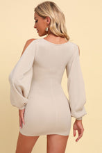 Load image into Gallery viewer, Amelia Square Neck Split Sleeve Mini Dress