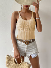 Load image into Gallery viewer, Cambria Scoop Neck Mixed Knit Cami