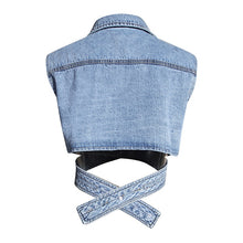 Load image into Gallery viewer, Toni Tone Cross Denim Vest