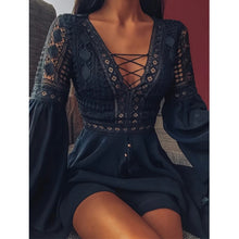 Load image into Gallery viewer, Vanessa Flare Sleeve Chiffon Dress