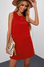 Load image into Gallery viewer, Tia Layered Sleeveless Round Neck Romper