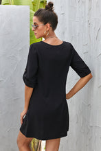 Load image into Gallery viewer, Destiny Buttoned V-Neck Dress