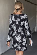 Load image into Gallery viewer, Angel Floral Cutout Tie Cuff Mini Dress
