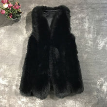 Load image into Gallery viewer, Annita Long Faux Fur Gilet