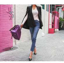 Load image into Gallery viewer, Long Sleeve Split Cape Blazer