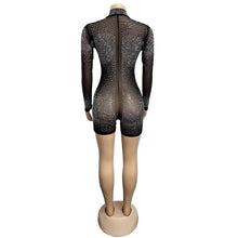 Load image into Gallery viewer, Long Sleeve Sequined Mesh Romper