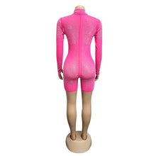 Load image into Gallery viewer, Long Sleeve Sequined Mesh Romper