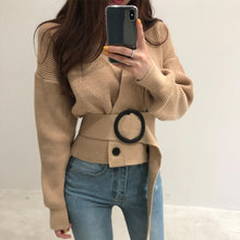 Load image into Gallery viewer, Oh Gloria V-neck Belted Cardigan