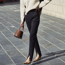 Load image into Gallery viewer, Black Bottom Split Trousers