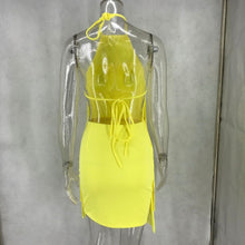 Load image into Gallery viewer, Backless Tassel Halter Dress