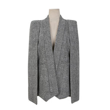 Load image into Gallery viewer, Long Sleeve Split Cape Blazer