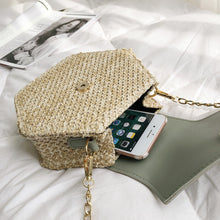 Load image into Gallery viewer, Hexagon Woven Leather Handbag