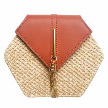Load image into Gallery viewer, Hexagon Woven Leather Handbag