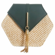 Load image into Gallery viewer, Hexagon Woven Leather Handbag
