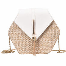 Load image into Gallery viewer, Hexagon Woven Leather Handbag